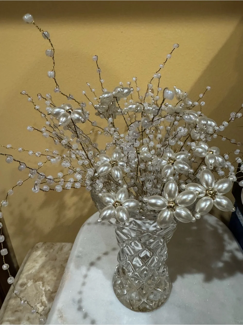 Pearl Floral Spray Bouquet for vase